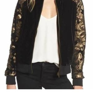 Cupcakes and Cashmere Axwell Velvet Bomber S